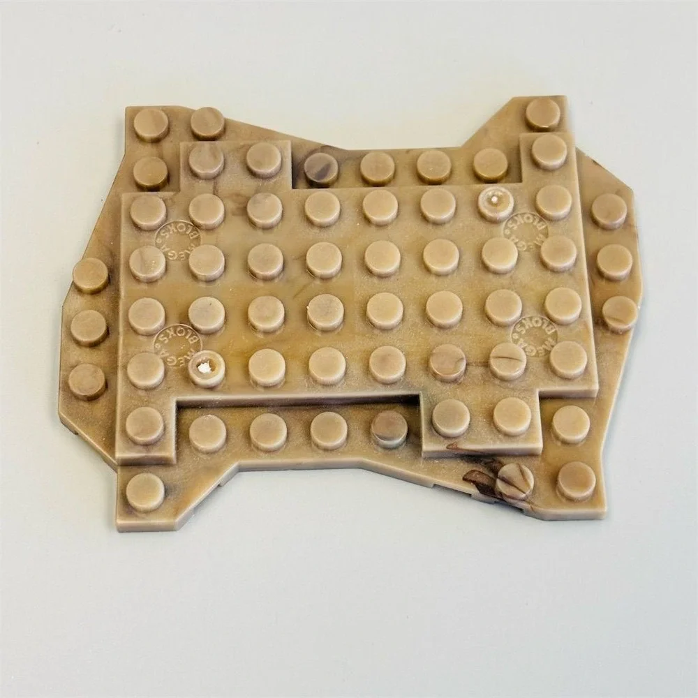 Mega Bloks Tan Terrain Base Plate with‎ Cut Out Parts
